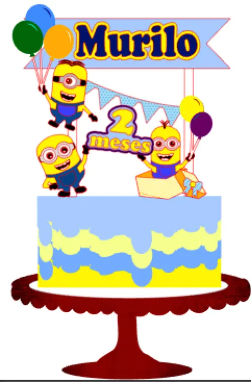 Arquivo de Corte Topo de Bolo - Minions