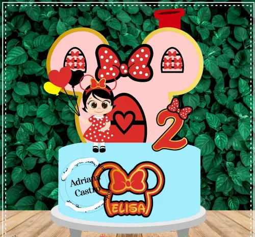 Arquivo de Corte Topo de Bolo - Minnie