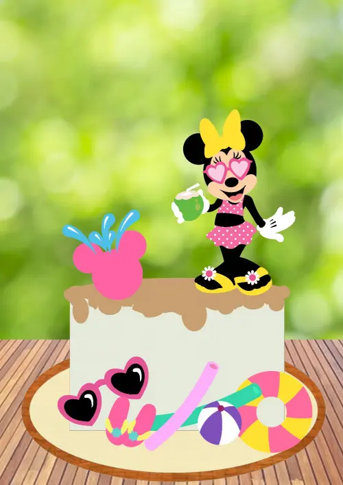 Arquivo de Corte Topo de Bolo - Minnie