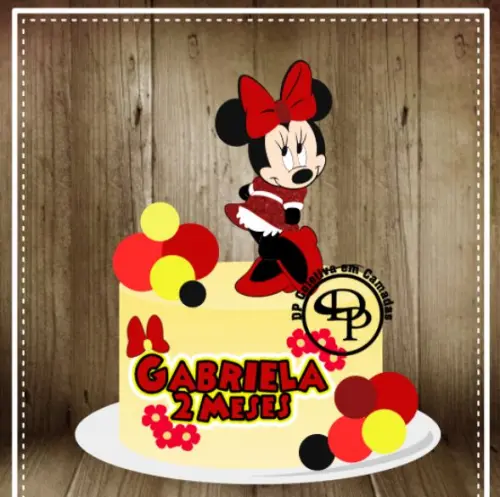 Arquivo de Corte Topo de Bolo - Minnie