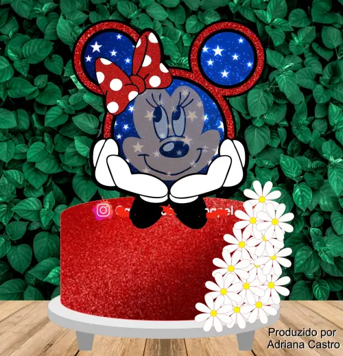 Arquivo de Corte Topo de Bolo - Minnie