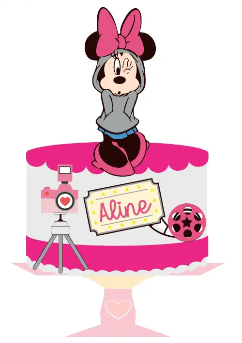 Arquivo de Corte Topo de Bolo - Minnie