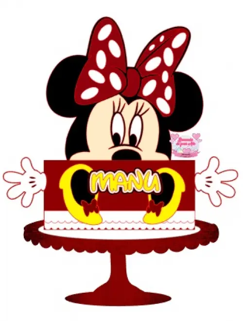 Arquivo de Corte Topo de Bolo - Minnie