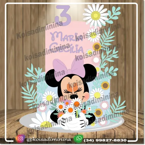 Arquivo de Corte Topo de Bolo - Minnie
