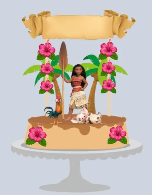 Arquivo de Corte Topo de Bolo - Moana