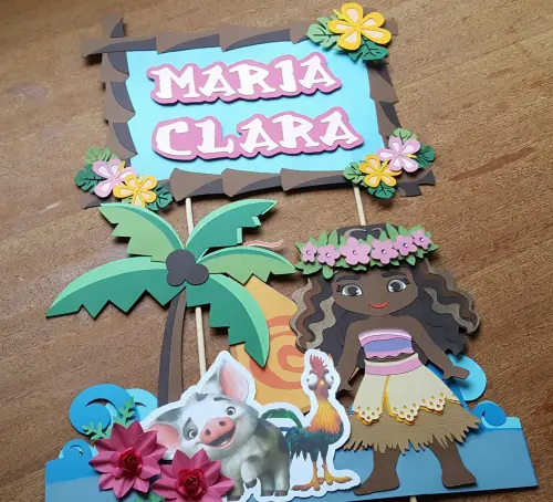 Arquivo de Corte Topo de Bolo - Moana