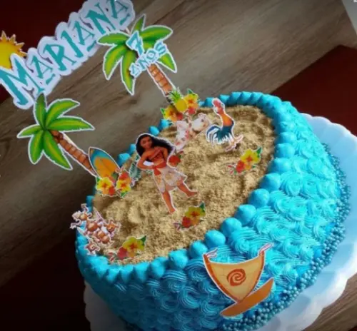 Arquivo de Corte Topo de Bolo - Moana