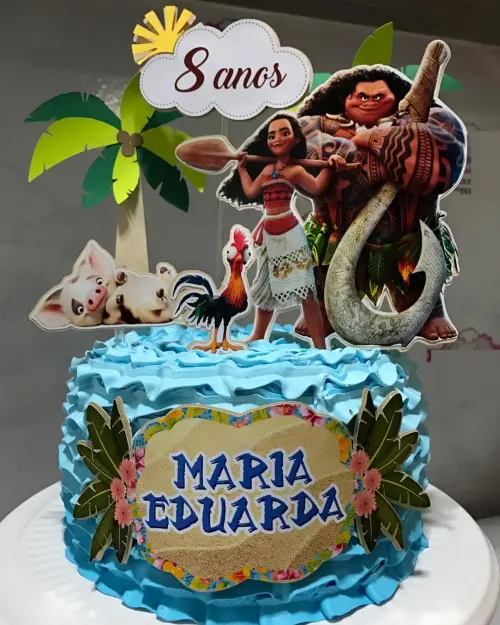 Arquivo de Corte Topo de Bolo - Moana
