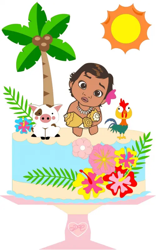 Arquivo de Corte Topo de Bolo - Moana