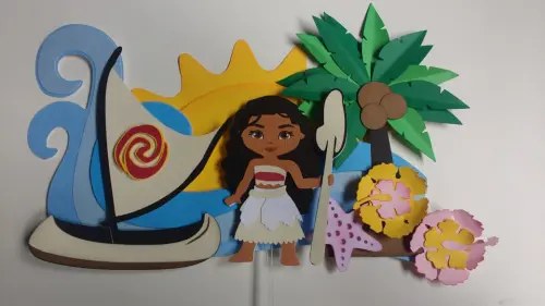 Arquivo de Corte Topo de Bolo - Moana