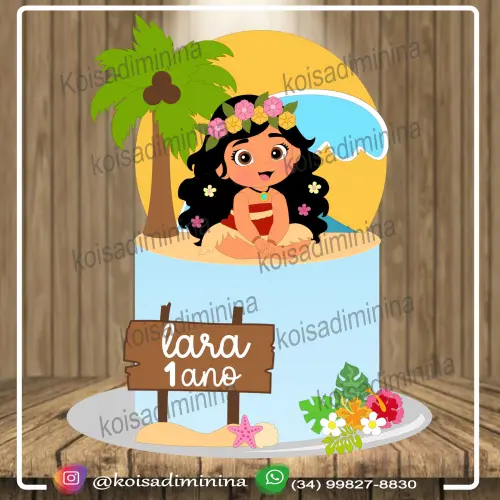 Arquivo de Corte Topo de Bolo - Moana