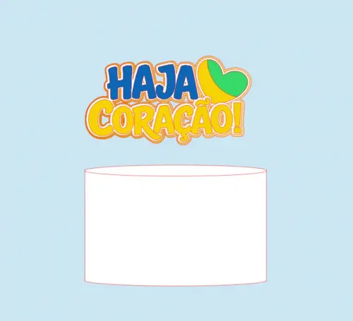 Arquivo de Corte Topo de Bolo - Copa do Mundo / Hexa