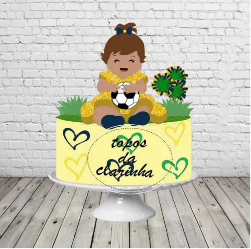 Arquivo de Corte Topo de Bolo - Copa do Mundo / Hexa