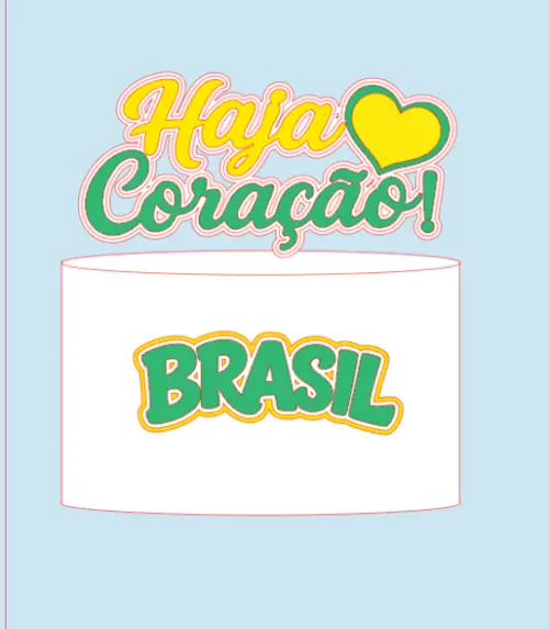 Arquivo de Corte Topo de Bolo - Copa do Mundo / Hexa