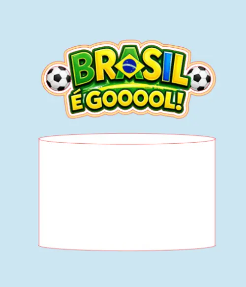 Arquivo de Corte Topo de Bolo - Copa do Mundo / Hexa