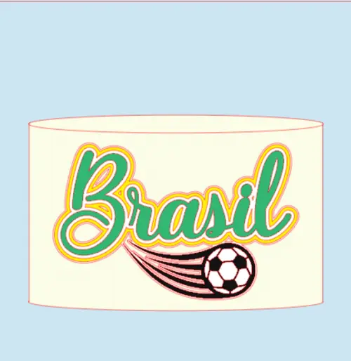 Arquivo de Corte Topo de Bolo - Copa do Mundo / Hexa