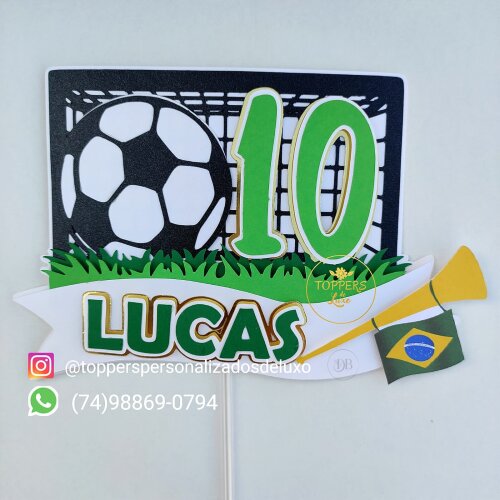 Arquivo de Corte Topo de Bolo - Copa do Mundo / Hexa