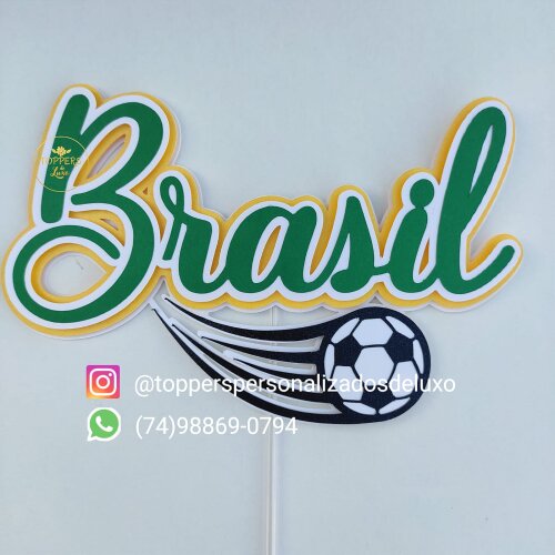 Arquivo de Corte Topo de Bolo - Copa do Mundo / Hexa