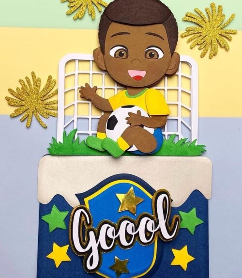 Arquivo de Corte Topo de Bolo - Copa do Mundo / Hexa