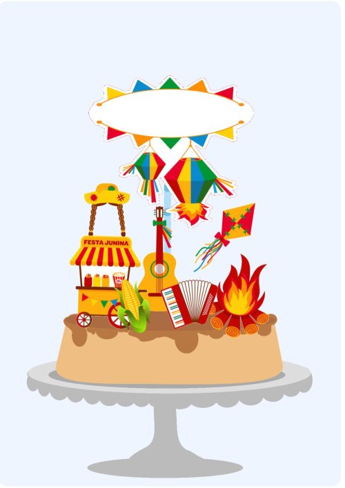 Arquivo de Corte Topo de Bolo - Festa Junina / Arraiá