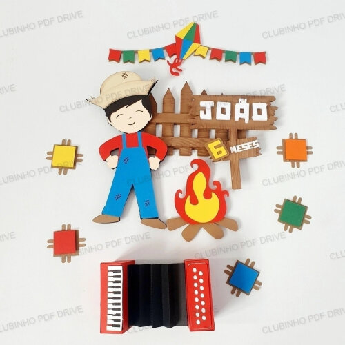 Arquivo de Corte Topo de Bolo - Festa Junina / Arraiá
