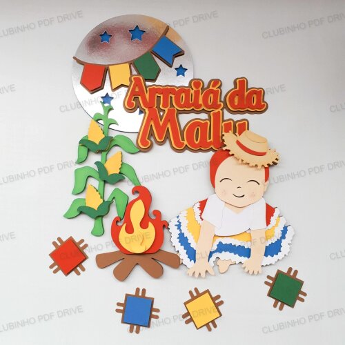 Arquivo de Corte Topo de Bolo - Festa Junina / Arraiá