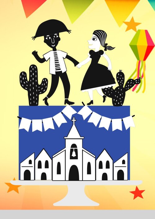 Arquivo de Corte Topo de Bolo - Festa Junina / Arraiá
