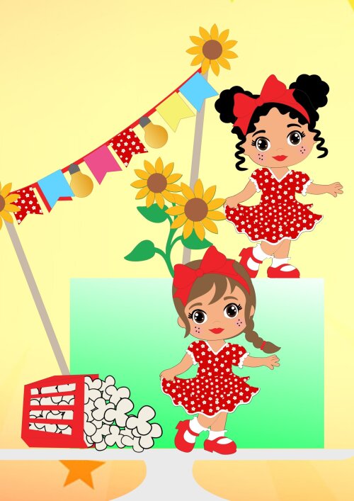 Arquivo de Corte Topo de Bolo - Festa Junina / Arraiá
