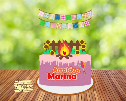 Arquivo de Corte Topo de Bolo - Festa Junina / Arraiá