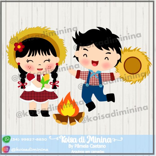 Arquivo de Corte Topo de Bolo - Festa Junina / Arraiá