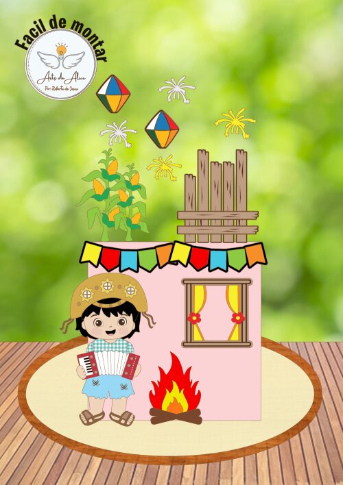 Arquivo de Corte Topo de Bolo - Festa Junina / Arraiá