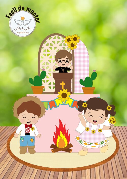 Arquivo de Corte Topo de Bolo - Festa Junina / Arraiá