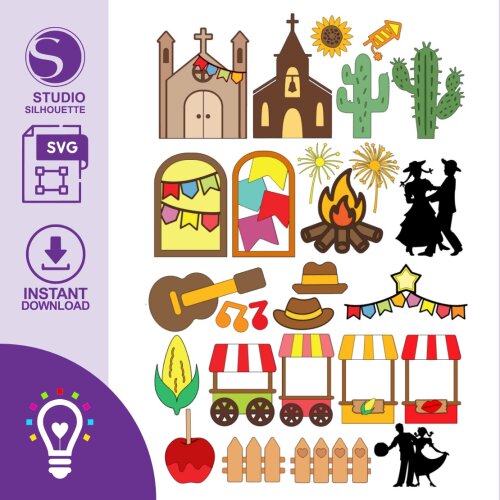 Arquivo de Corte Topo de Bolo - Festa Junina / Arraiá