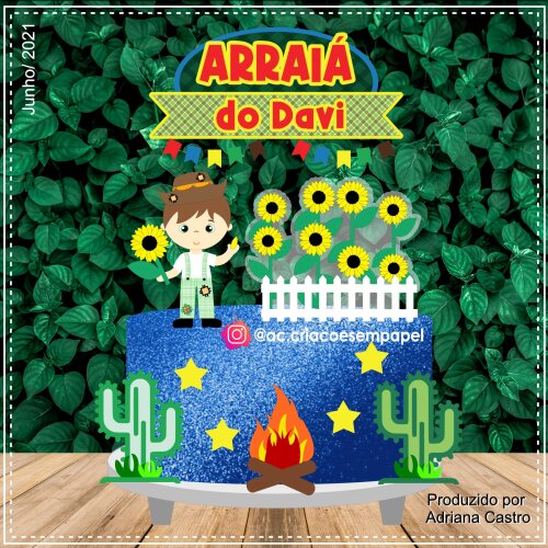 Arquivo de Corte Topo de Bolo - Festa Junina / Arraiá