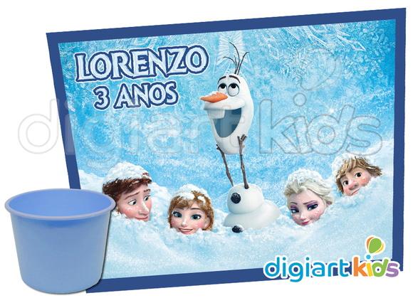 Adesivo para Baldinho de Pipoca Frozen