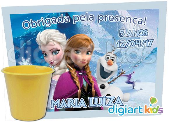 Adesivo para Baldinho de Pipoca Frozen