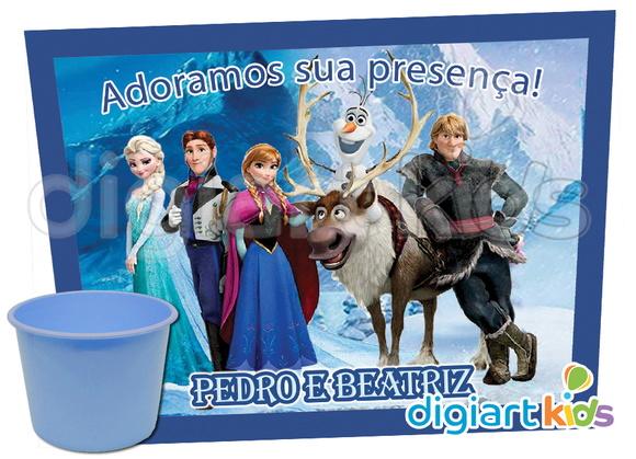 Adesivo para Baldinho de Pipoca Frozen