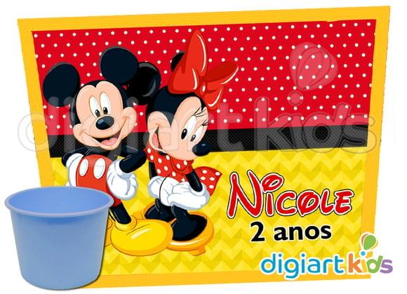 Adesivo para Baldinho de Pipoca Mickey e Minnie