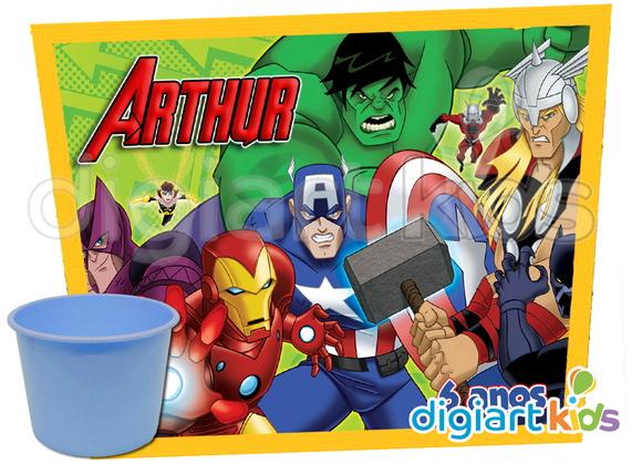Adesivo para Baldinho de Pipoca os Vingadores
