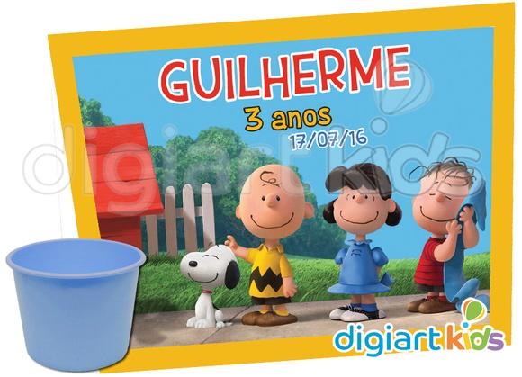 Adesivo para Baldinho de Pipoca Snoopy