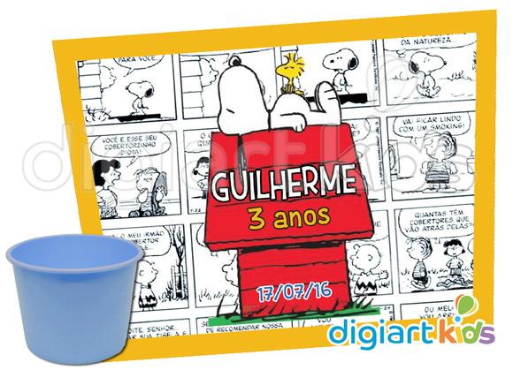 Adesivo para Baldinho de Pipoca Snoopy