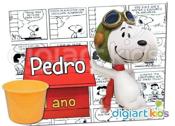 Adesivo para Baldinho de Pipoca Snoopy