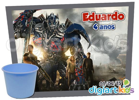 Adesivo para Baldinho de Pipoca Transformers