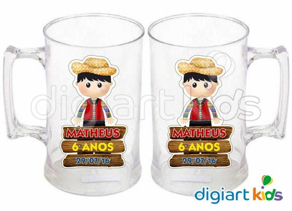 Adesivo para Caneca Festa Junina Menino