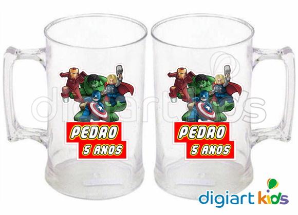 Adesivo para Caneca Lego Vingadores