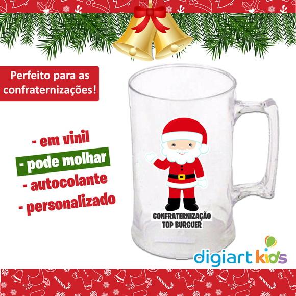 Adesivo para Caneca Natal Papel Noel