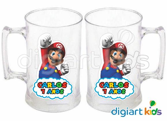 Adesivo para Caneca Super Mário Impermeável