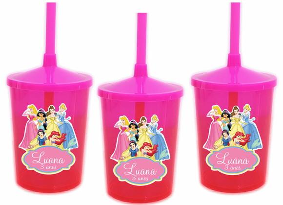 Adesivo para Copo 400ml Princesas
