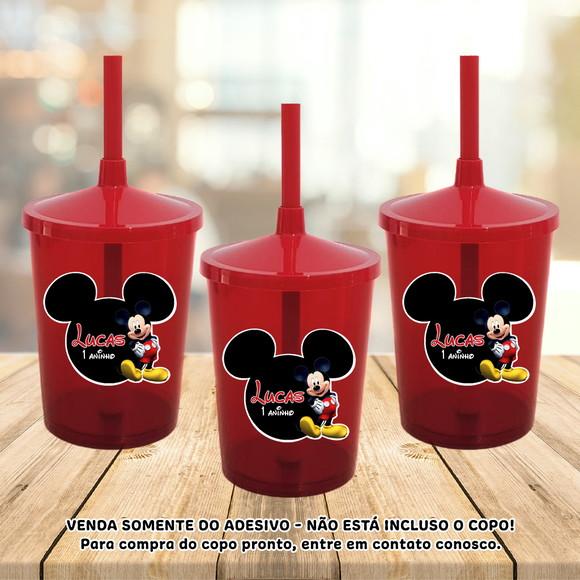 Adesivo para Copo Caneca Long Drink Twister Mickey