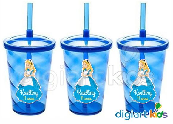 Adesivo para Copo com Canudo Shake 500ml Twister Alice